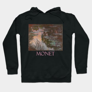 Water Lilies, Setting Sun by Claude Monet Hoodie